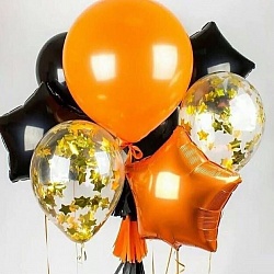 Набор воздушных шаров с оранжевой звездой