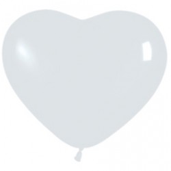 Латексный шар сердце белый