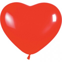 Латексный шар сердце красный