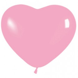 Латексный шар сердце розовый