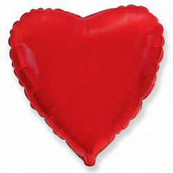 Шар фольгированный сердце цвета красный