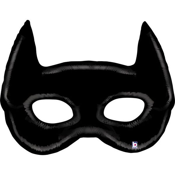 Фольгированный-шар-маска-черная