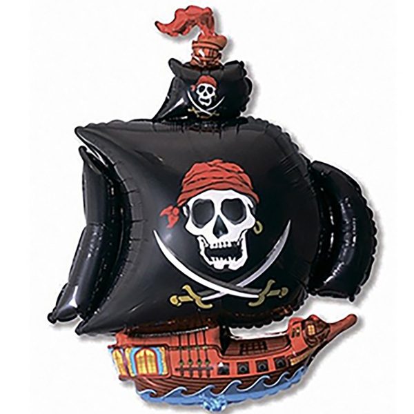 Фольгированный-шар-пиратский-корабль-черный