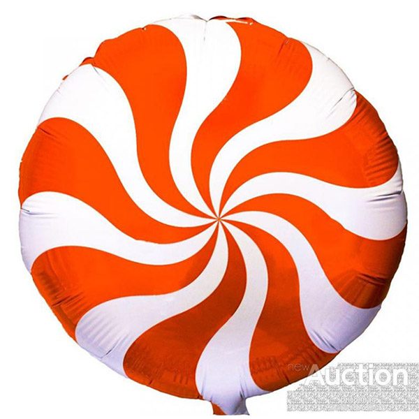 Фольгированный-шар-леденец-оранжевый